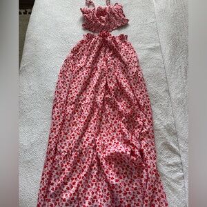 That’s So Fetch Red Floral Skirt Set